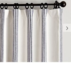 Pottery Barn Riviera Stripe Blackout Curtain 50x84 Navy